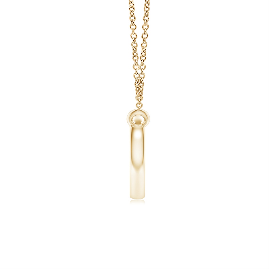 1.2mm GVS2 Diamond Cluster Heart Pendant Necklace in Yellow Gold side-1
