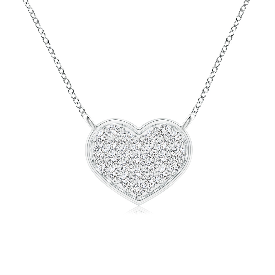 1.2mm HSI2 Diamond Cluster Heart Pendant Necklace in P950 Platinum 