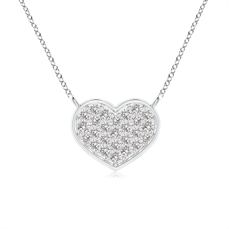 1.2mm IJI1I2 Diamond Cluster Heart Pendant Necklace in P950 Platinum 