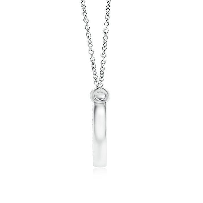 1.4mm HSI2 Diamond Cluster Heart Pendant Necklace in White Gold product image