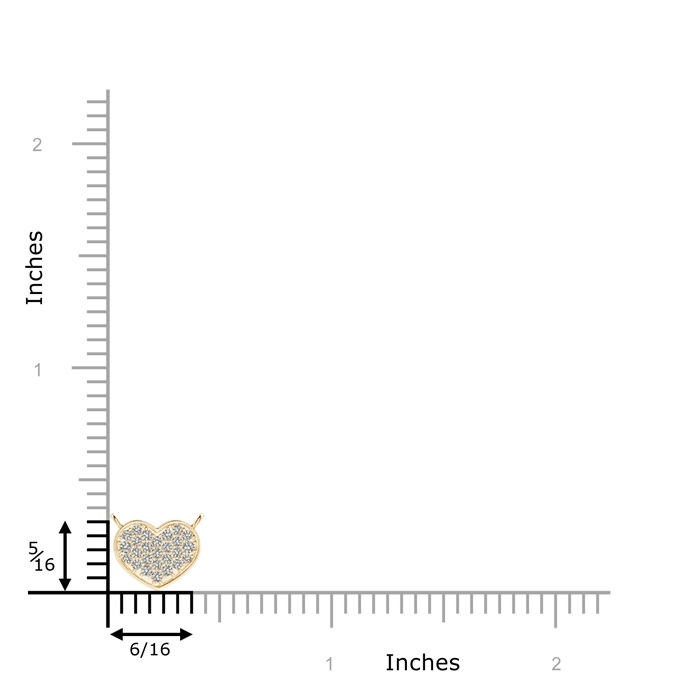 1.4mm KI3 Diamond Clustre Heart Pendant Necklace in Yellow Gold product image