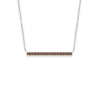1.3mm AAAA Contemporary Coffee Diamond Bar Necklace in P950 Platinum