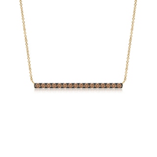 1.6mm AAA Contemporary Coffee Diamond Bar Necklace in Yellow Gold