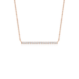 1.3mm GVS2 Contemporary Diamond Bar Necklace in 9K Rose Gold