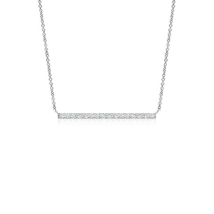 1.3mm GVS2 Contemporary Diamond Bar Necklace in P950 Platinum