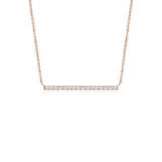 1.3mm GVS2 Contemporary Diamond Bar Necklace in Rose Gold