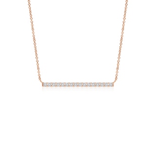 1.3mm HSI2 Contemporary Diamond Bar Necklace in Rose Gold