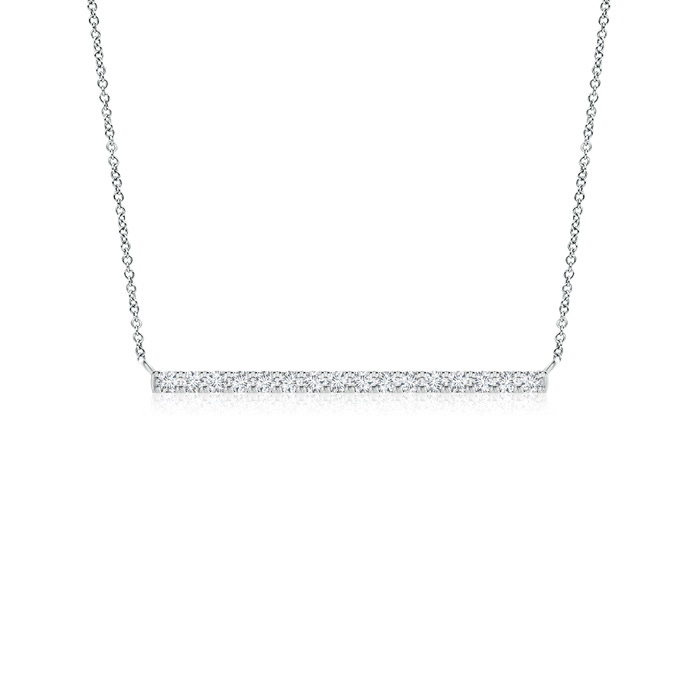 1.6mm GVS2 Contemporary Diamond Bar Necklace in White Gold 
