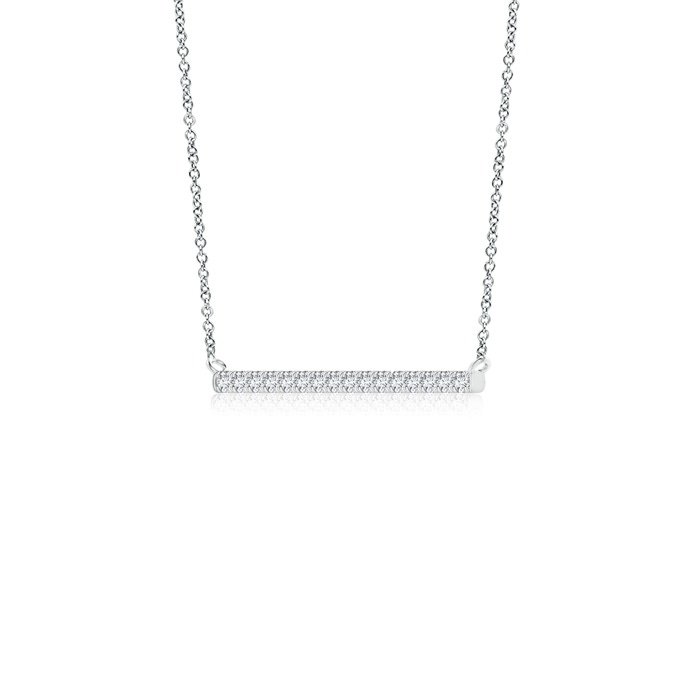 1.6mm GVS2 Contemporary Diamond Bar Necklace in White Gold product image