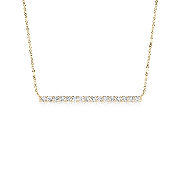 1.6mm GVS2 Contemporary Diamond Bar Necklace in Yellow Gold 