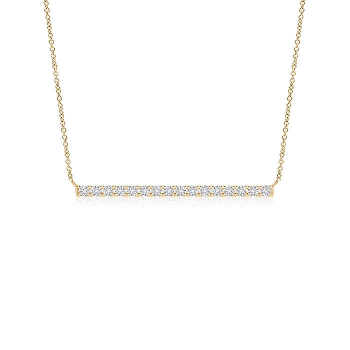 1.6mm HSI2 Contemporary Diamond Bar Necklace in Yellow Gold