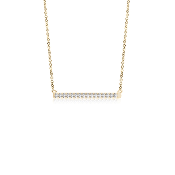 1.6mm HSI2 Contemporary Diamond Bar Necklace in Yellow Gold Product Image