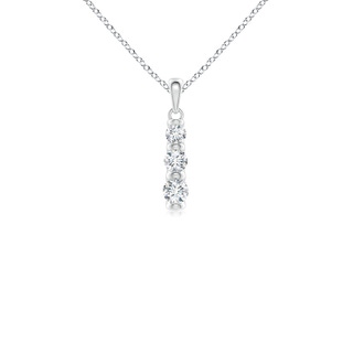 3.6mm GVS2 Three Stone Diamond Journey Pendant in P950 Platinum