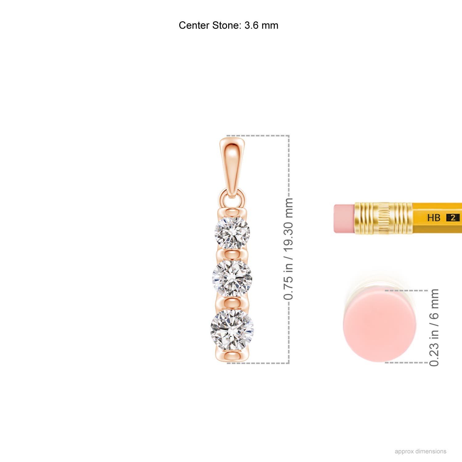 I-J, I1-I2 / 0.41 CT / 14 KT Rose Gold