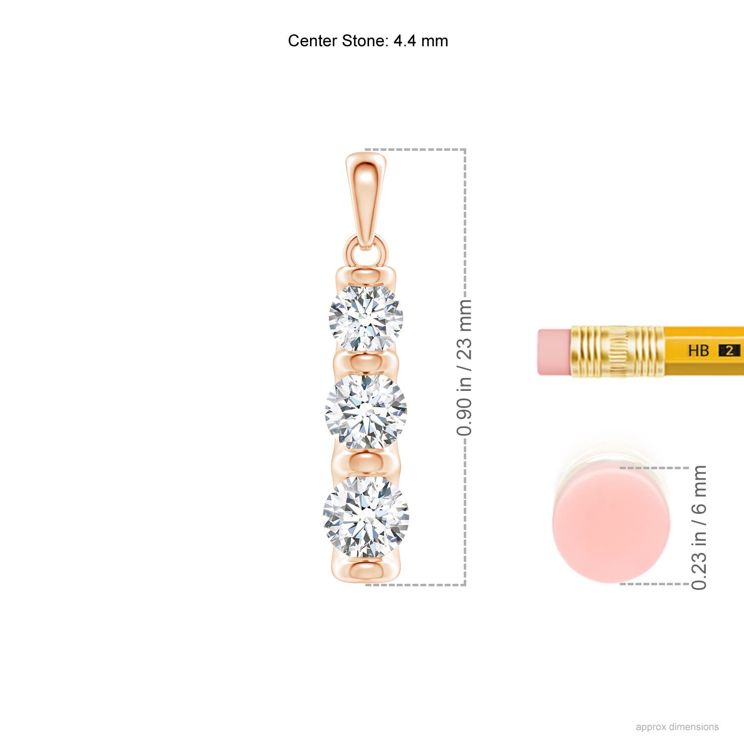 G, VS2 / 0.78 CT / 14 KT Rose Gold