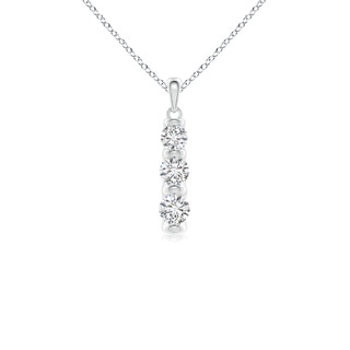 4.4mm HSI2 Three Stone Diamond Journey Pendant in P950 Platinum