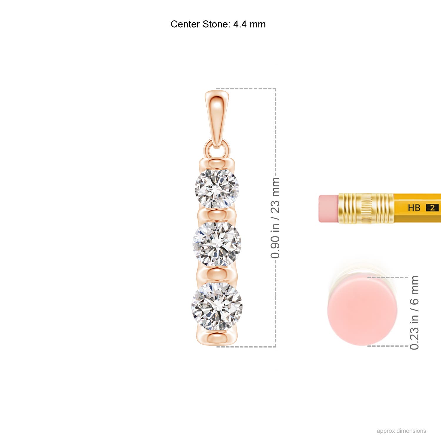 I-J, I1-I2 / 0.78 CT / 14 KT Rose Gold