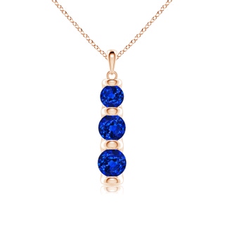 Round Lab-Grown Lab Grown Blue Sapphire