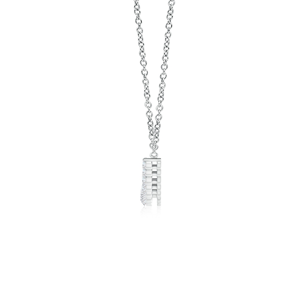 3.8mm GVS2 Contemporary Round Diamond Journey Pendant Necklace in White Gold - side 199