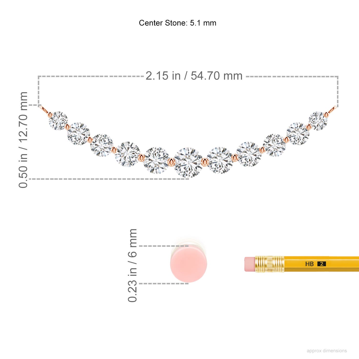 H, SI2 / 3.03 CT / 14 KT Rose Gold