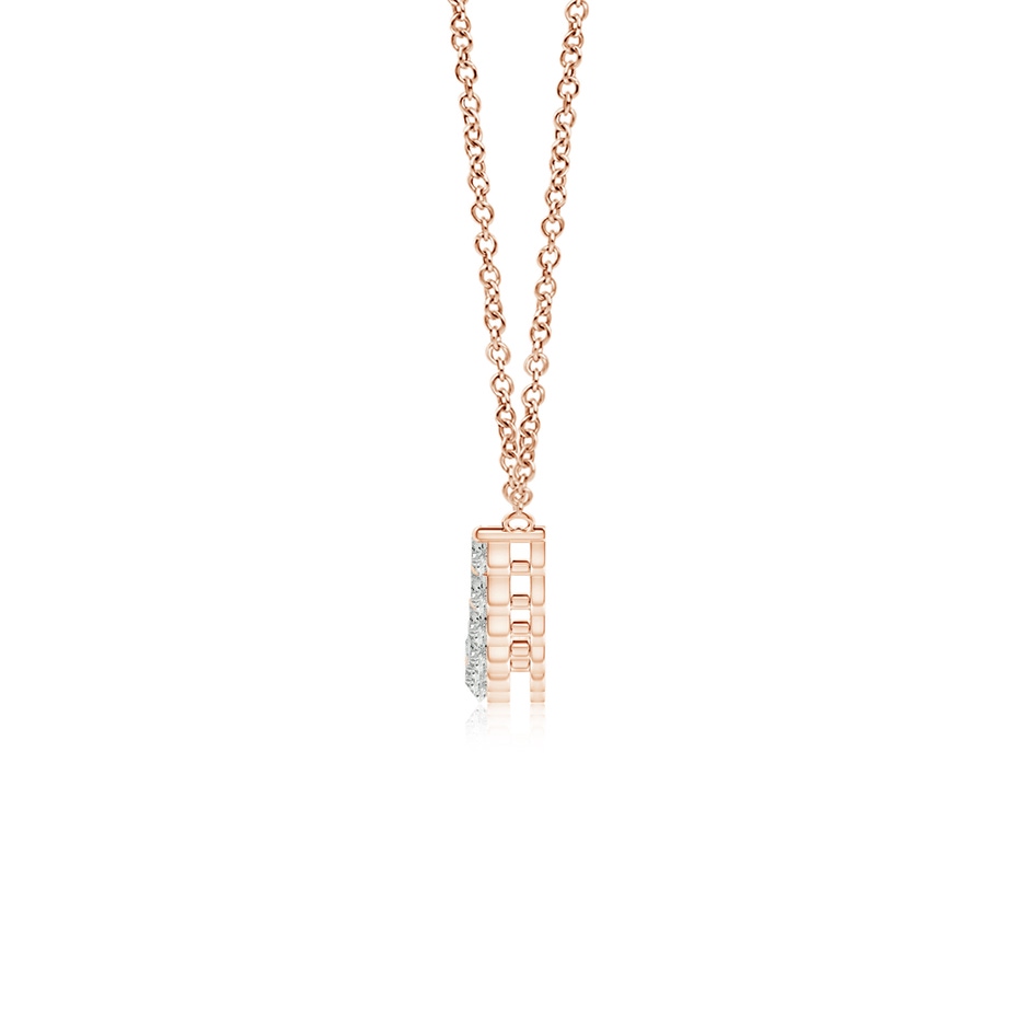 5.1mm KI3 Contemporary Round Diamond Journey Pendant Necklace in 18K Rose Gold side 199