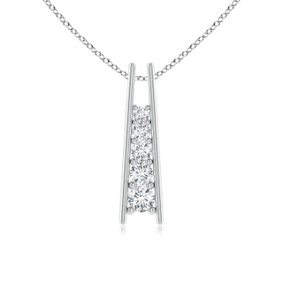 3.7mm GVS2 Five Stone Diamond Journey Ladder Pendant in P950 Platinum