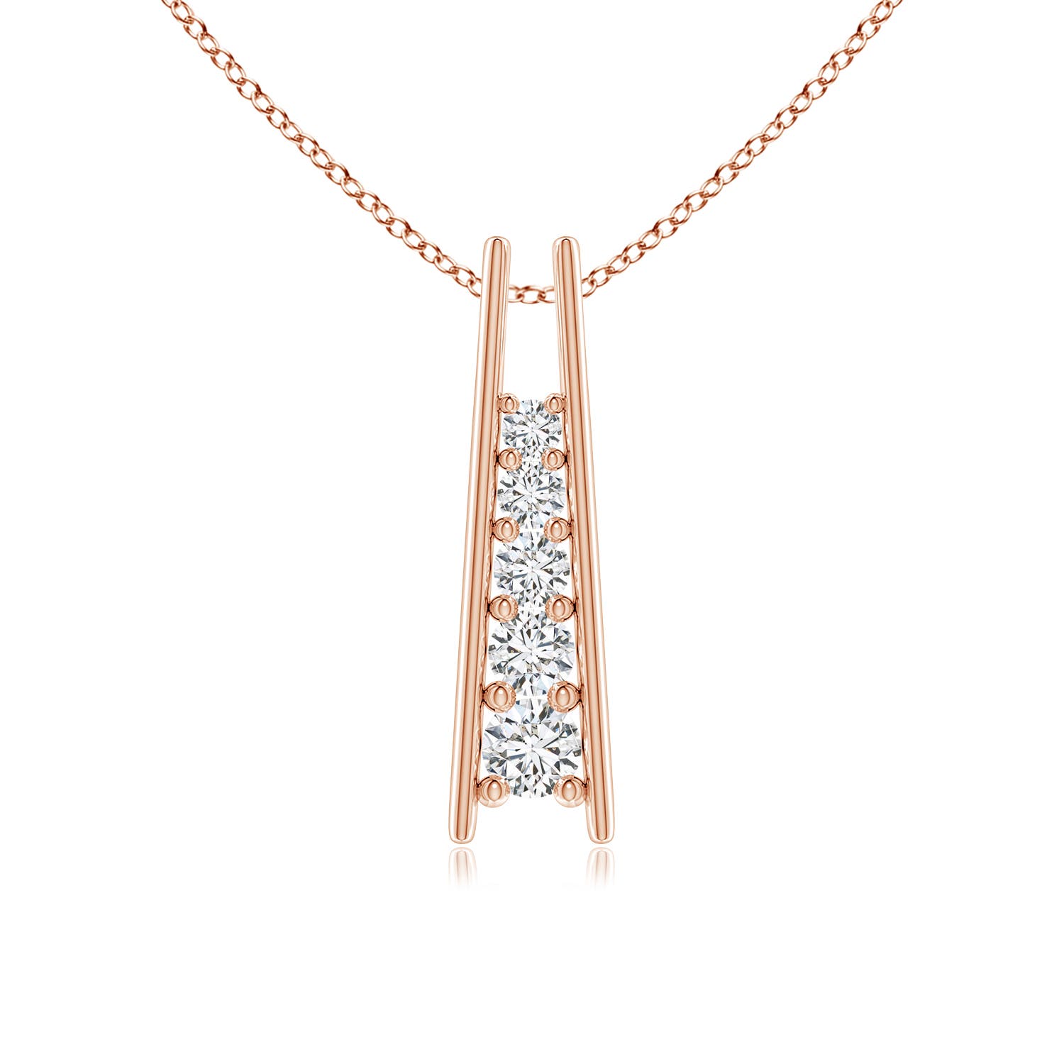 H, SI2 / 0.52 CT / 14 KT Rose Gold