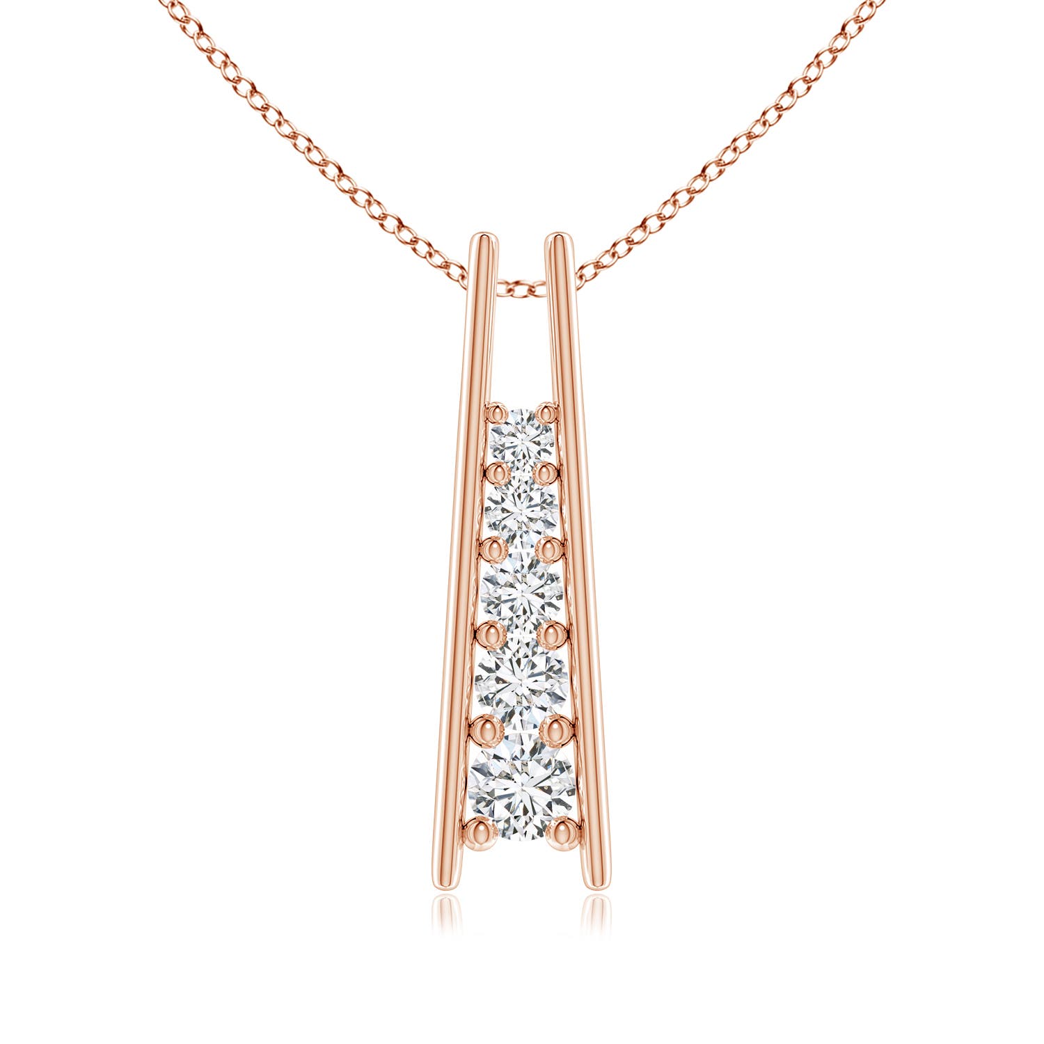 H, SI2 / 0.75 CT / 14 KT Rose Gold