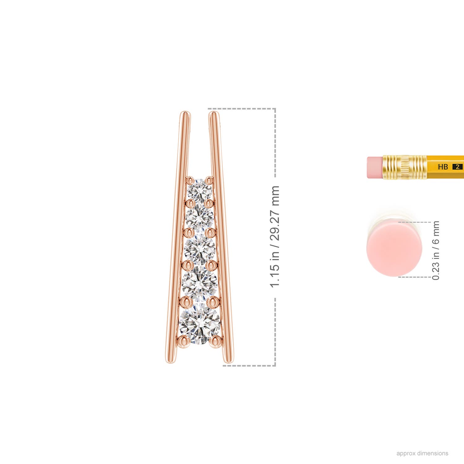 I-J, I1-I2 / 1.01 CT / 14 KT Rose Gold