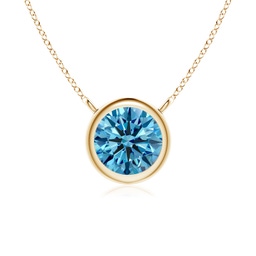 Yellow Gold Blue Diamond Necklaces & Pendants