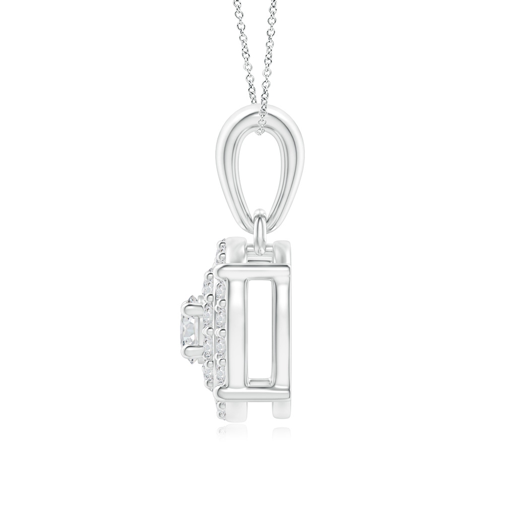 2.8mm HSI2 Dangling Diamond Clustre Pendant in White Gold Product Image