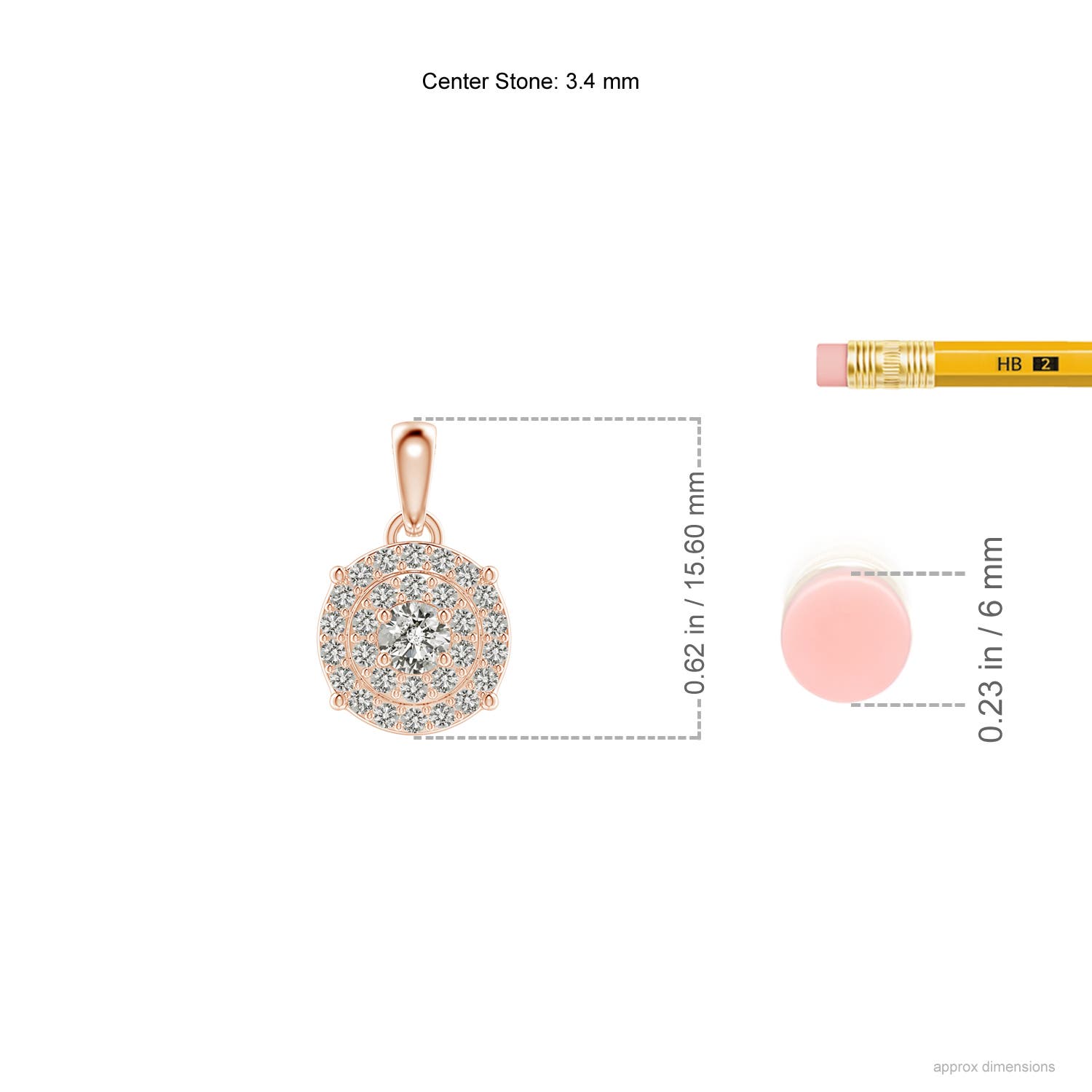 K, I3 / 0.37 CT / 14 KT Rose Gold