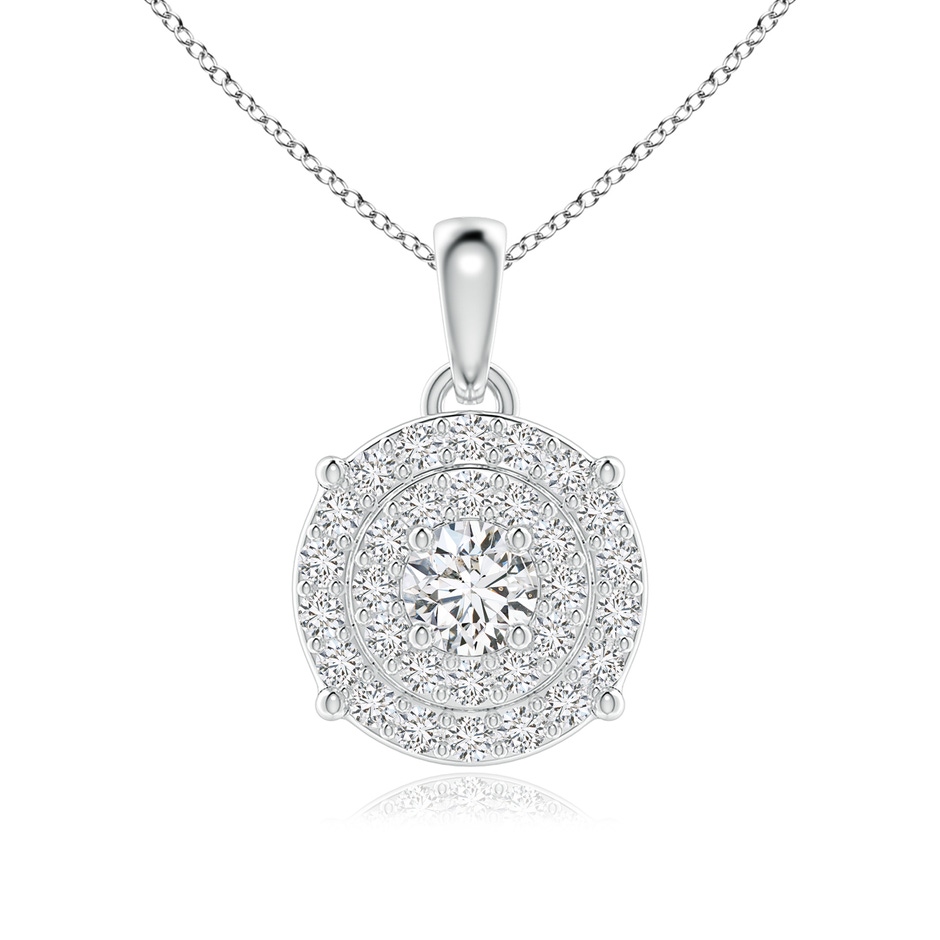 3.8mm HSI2 Dangling Diamond Clustre Pendant in White Gold 