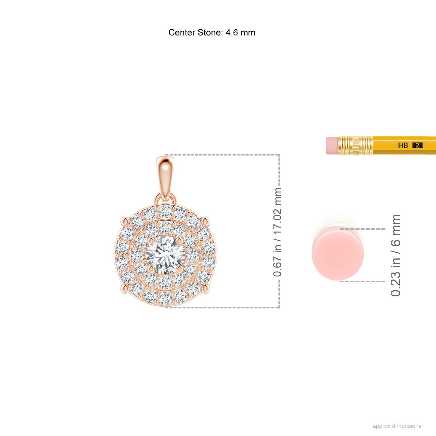 G, VS2 / 0.74 CT / 14 KT Rose Gold