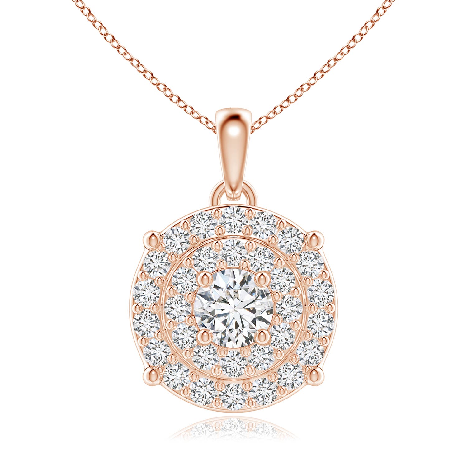 H, SI2 / 0.74 CT / 14 KT Rose Gold