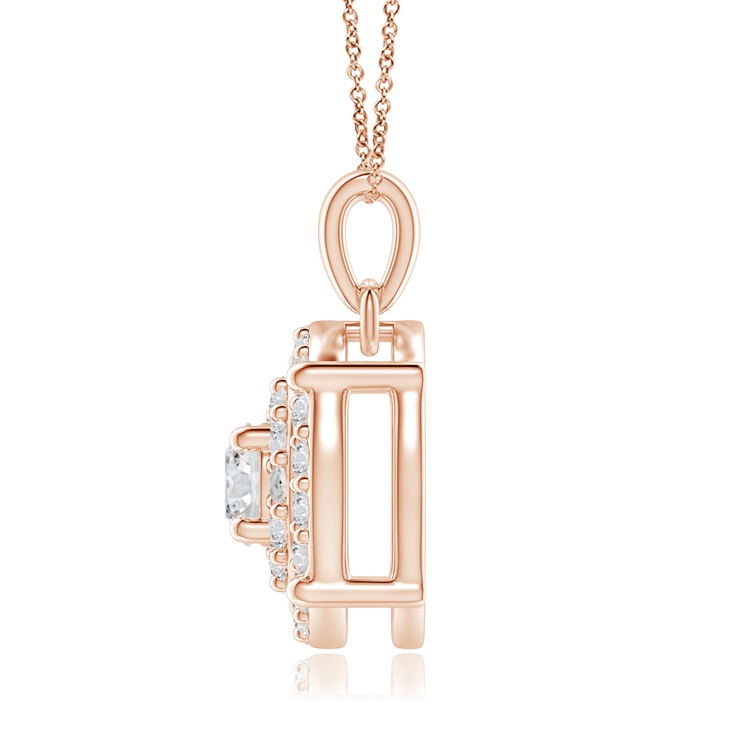 H, SI2 / 0.74 CT / 14 KT Rose Gold