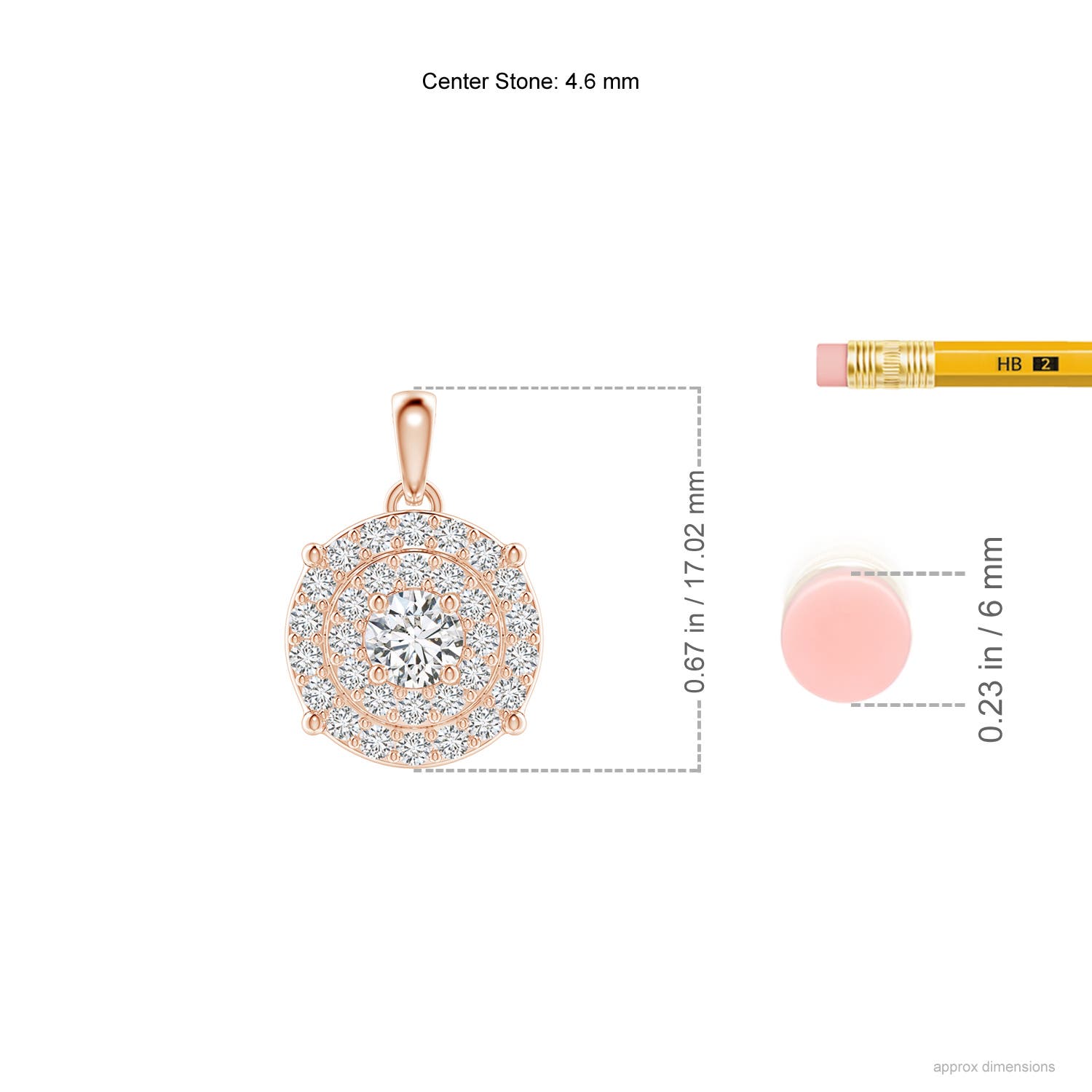 H, SI2 / 0.74 CT / 14 KT Rose Gold