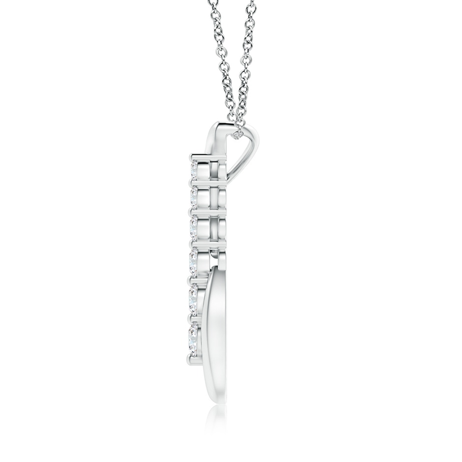 3.8mm GVS2 Six Stone Diamond Journey Necklace in White Gold side 199