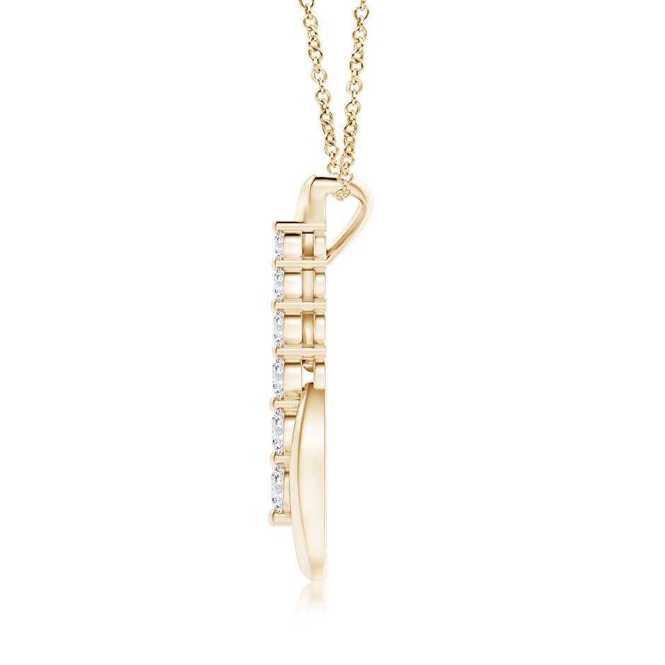 3.8mm GVS2 Six Stone Diamond Journey Necklace in Yellow Gold side 199