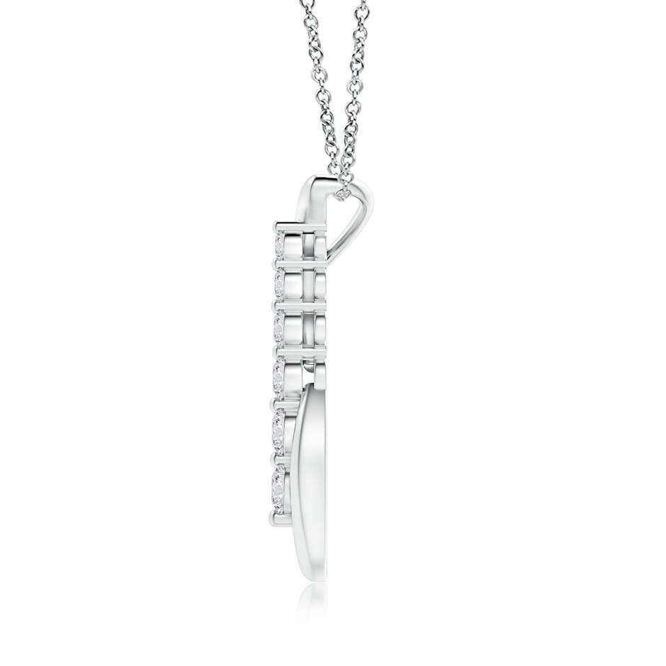 3.8mm HSI2 Six Stone Diamond Journey Necklace in 18K White Gold side 199