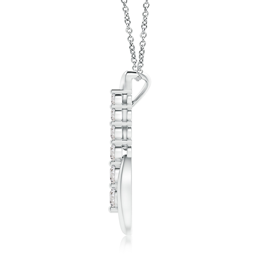 3.8mm IJI1I2 Six Stone Diamond Journey Necklace in White Gold side 199
