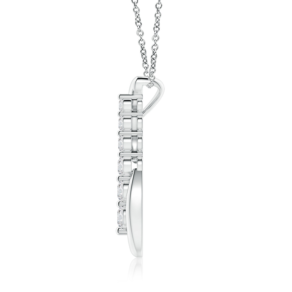 4.2mm HSI2 Six Stone Diamond Journey Necklace in P950 Platinum side 199