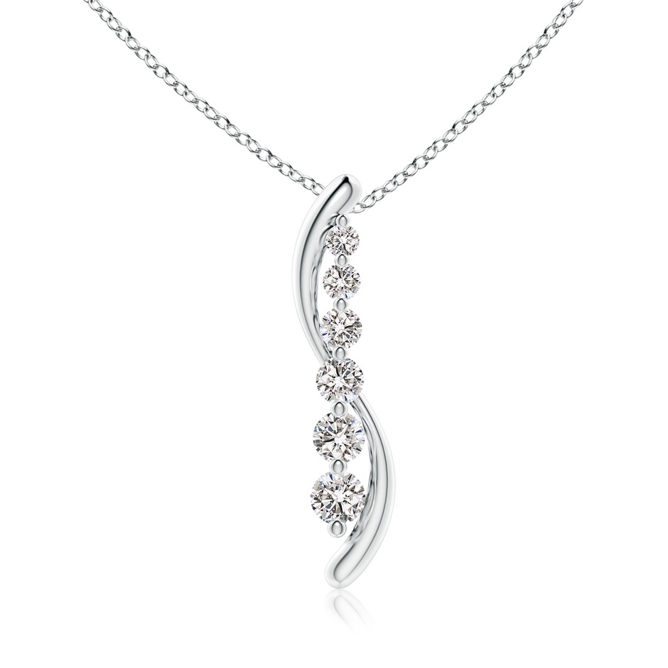 4.2mm IJI1I2 Six Stone Diamond Journey Necklace in P950 Platinum 