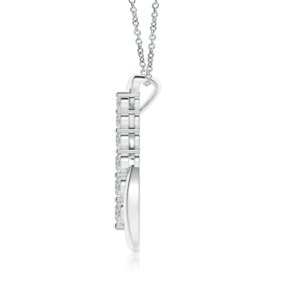 4.2mm KI3 Six Stone Diamond Journey Necklace in White Gold side 199