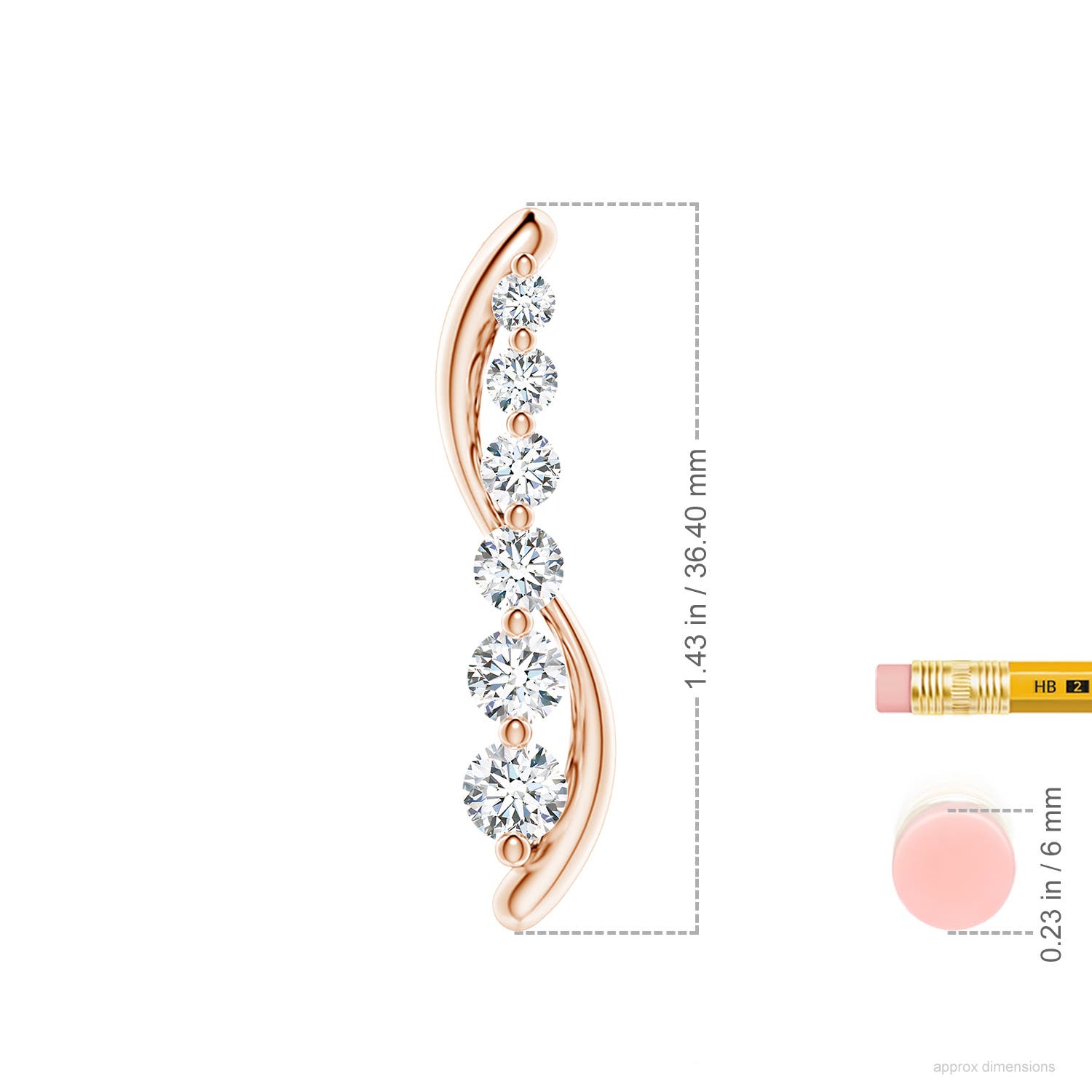 G, VS2 / 1.9 CT / 18 KT Rose Gold