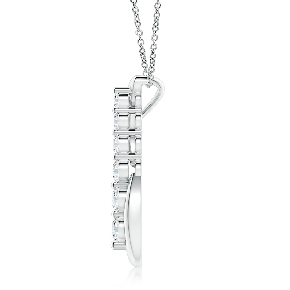 5.2mm GVS2 Six Stone Diamond Journey Necklace in 18K White Gold side 199