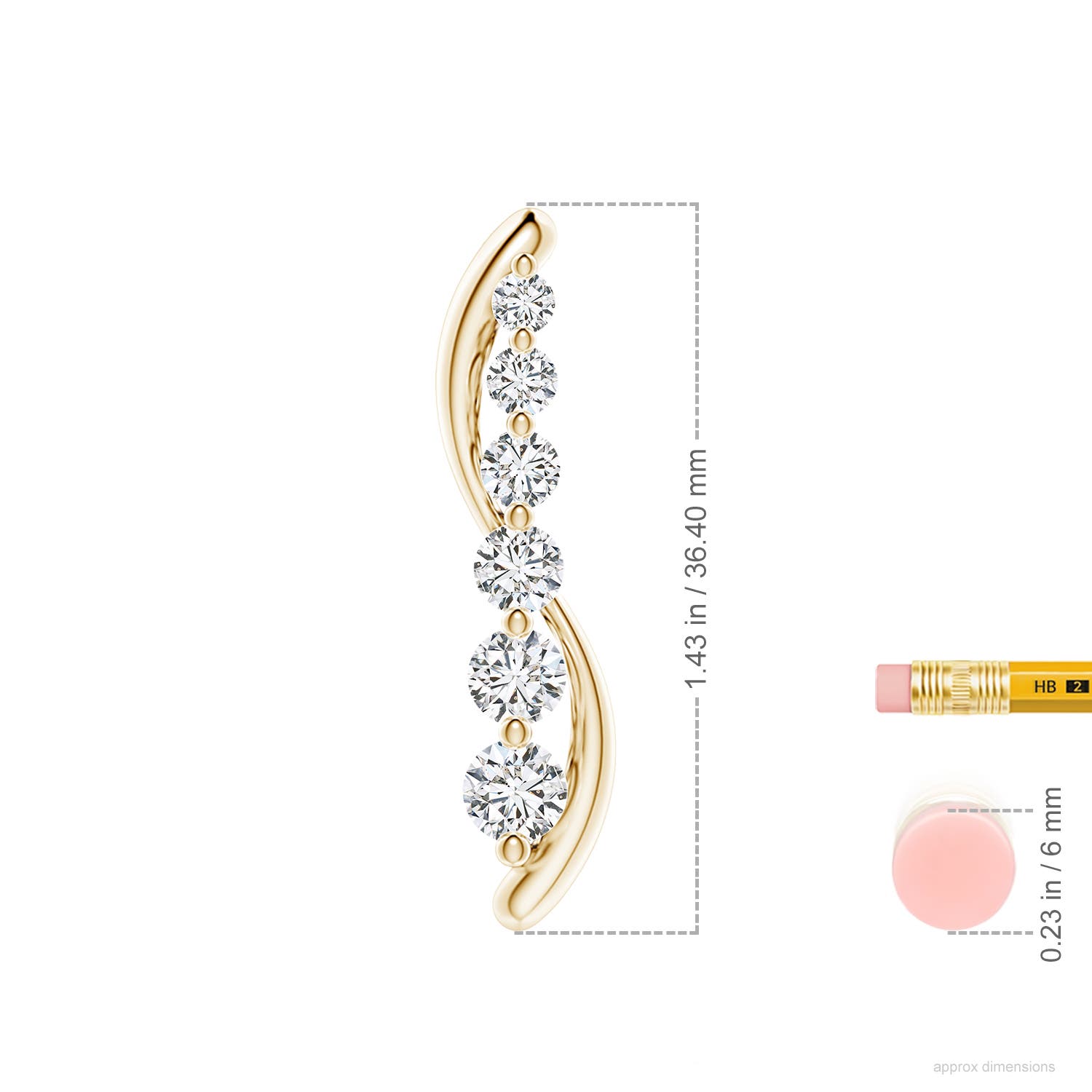 H, SI2 / 1.9 CT / 18 KT Yellow Gold