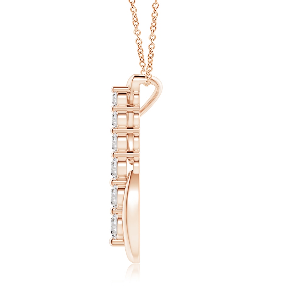 5.2mm IJI1I2 Six Stone Diamond Journey Necklace in Rose Gold side 199