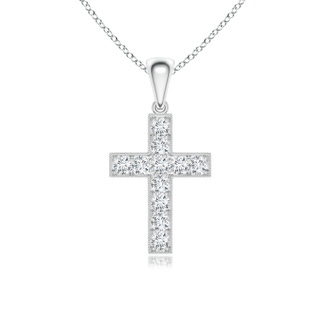 2.35mm GVS2 Dangling Diamond Cross Pendant in P950 Platinum