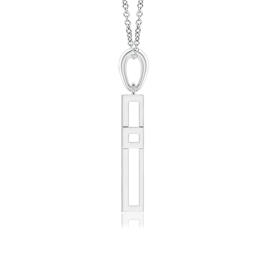 2.35mm HSI2 Dangling Diamond Cross Pendant in White Gold Side-1